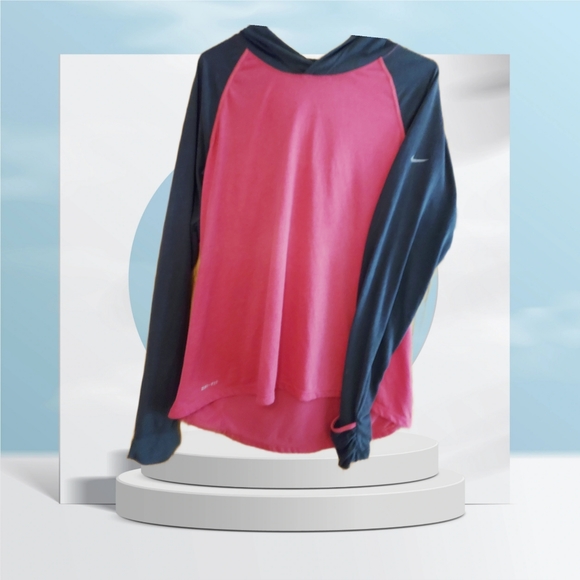 Nike Tops - 3/$30 Nike Dri-Fit Hoodie Woman Large Pink/Gray